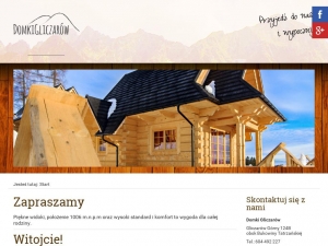 Domki w Tatrach wynajmowane w Ggliczarowie
